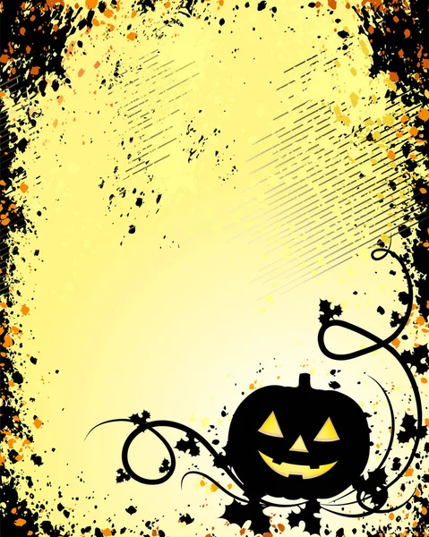 Grunge Halloween Fondo Con Calabaza — Vector de stock