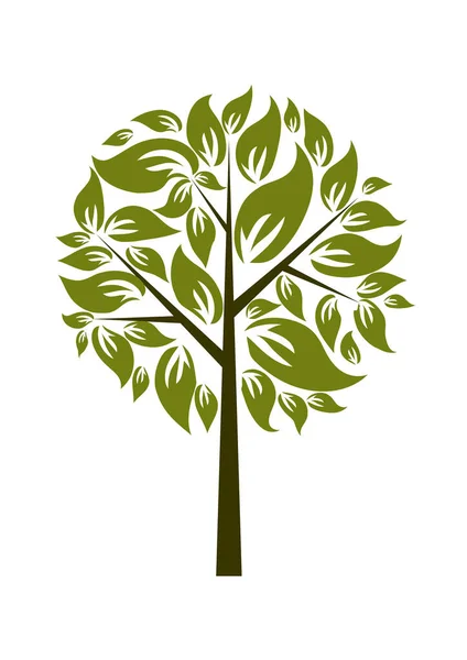 Grüne Baum Ikone Einfacher Stil — Stockvektor
