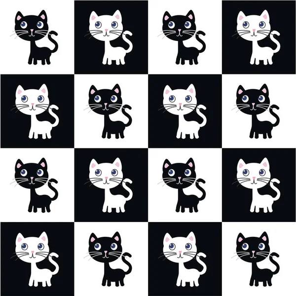 Conjunto Diferentes Gatos Dibujos Animados — Archivo Imágenes Vectoriales