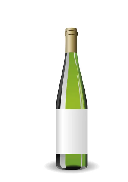 Botella Vidrio Vino Ilustración Vectorial — Vector de stock