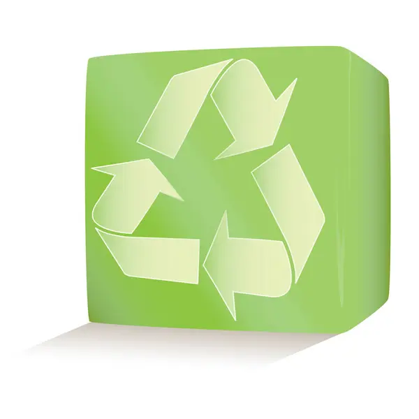 Recycle Zeichen Vektorabbildung — Stockvektor