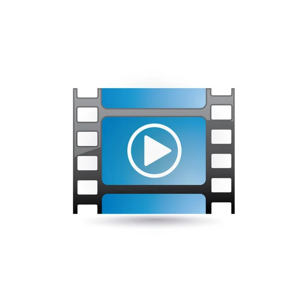 Icône Vidéo Sur Fond Blanc — Image vectorielle