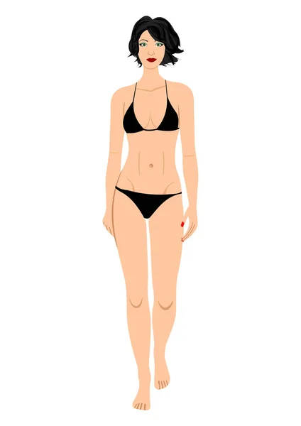 Illustration Vectorielle Une Jolie Femme — Image vectorielle