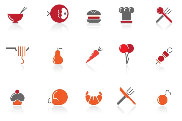Essen Und Küche Icon Set — Stockvektor