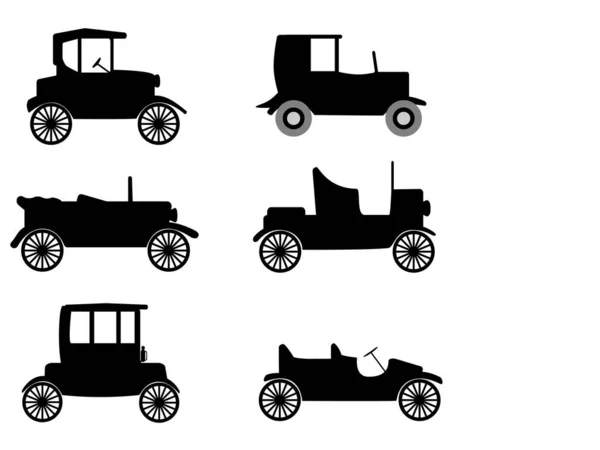 Ретро Автомобили Векторная Иллюстрация — стоковый вектор