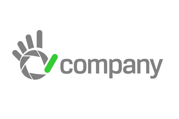 Διάνυσμα Σήμα Χέρι Σχεδιασμό Λογότυπο Της Εταιρείας — Διανυσματικό Αρχείο