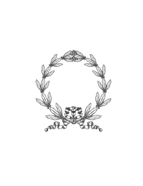 Coroa Flores Folhas Design Ícone Isolado Natureza Ornamento Tema Ilustração — Vetor de Stock