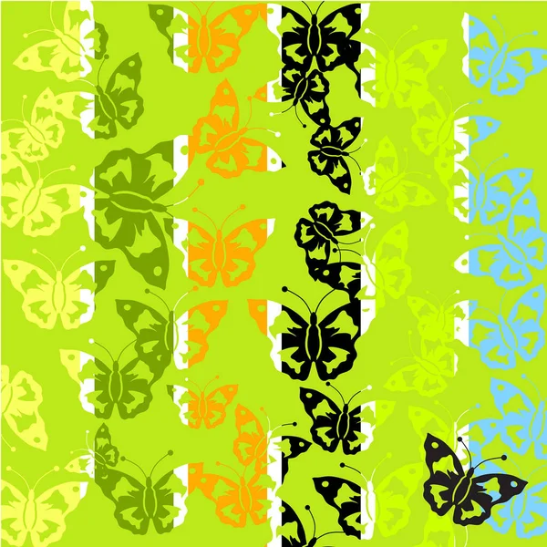 Renkli Kelebeklerin Vektör Çizimi — Stok Vektör