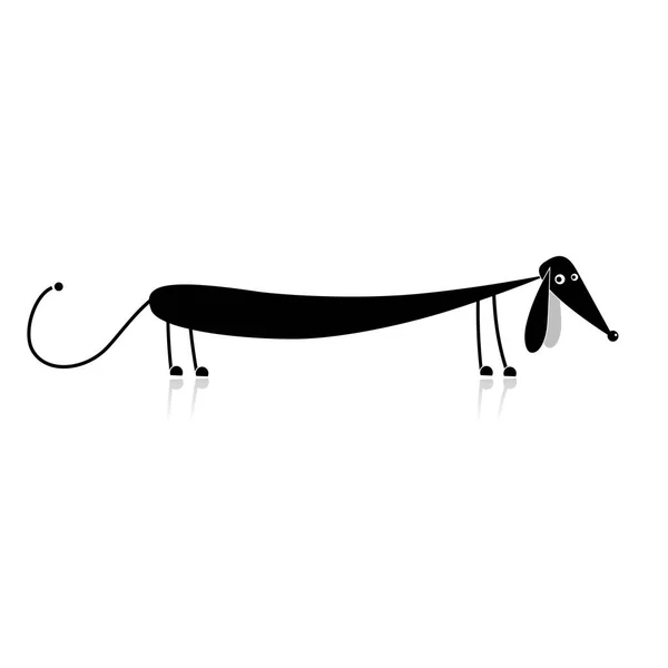 Собака Силует Векторні Ілюстрації — стоковий вектор