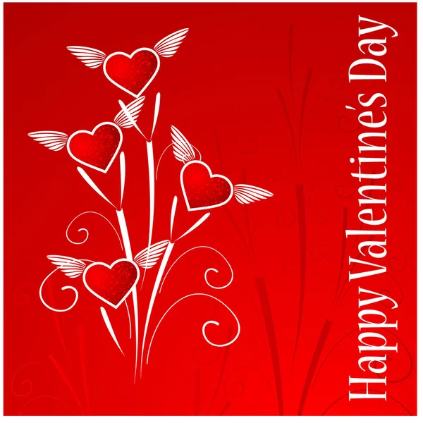 Вітальна Листівка Дня Валентина Векторні Ілюстрації — стоковий вектор