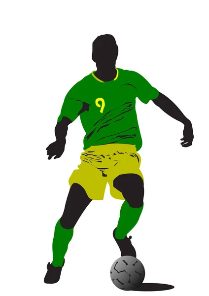 サッカー選手のベクトル図 — ストックベクタ