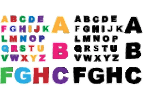 Набор Алфавита Красочными Буквами — стоковый вектор