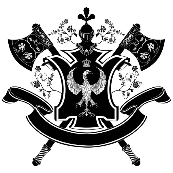 Escudo Armas Heráldico Ilustración Vectorial — Vector de stock