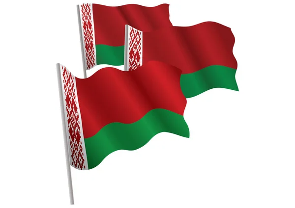 Bandiera Nazionale Della Bielorussia Illustrazione Vettoriale — Vettoriale Stock