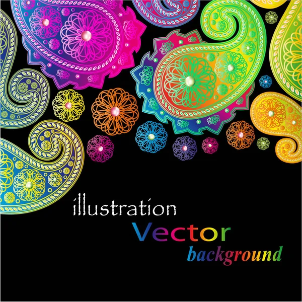 Абстрактный Цветочный Орнамент Векторная Иллюстрация — стоковый вектор