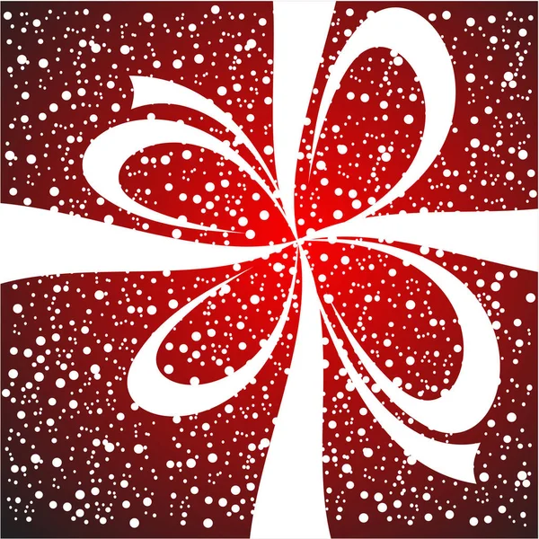 Fondo Regalo Navidad Abstracto Con Copos Nieve Vector Ilustración — Archivo Imágenes Vectoriales