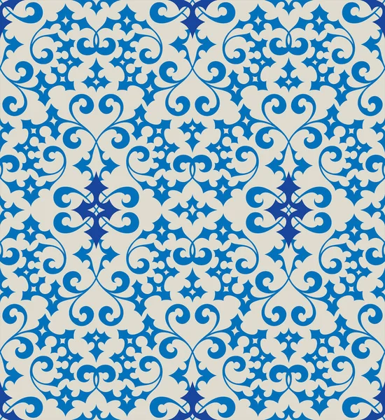 Бесшовный Синий Белый Декоративный Фон — стоковый вектор
