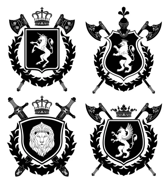 Heraldisches Wappen Vektorillustration — Stockvektor