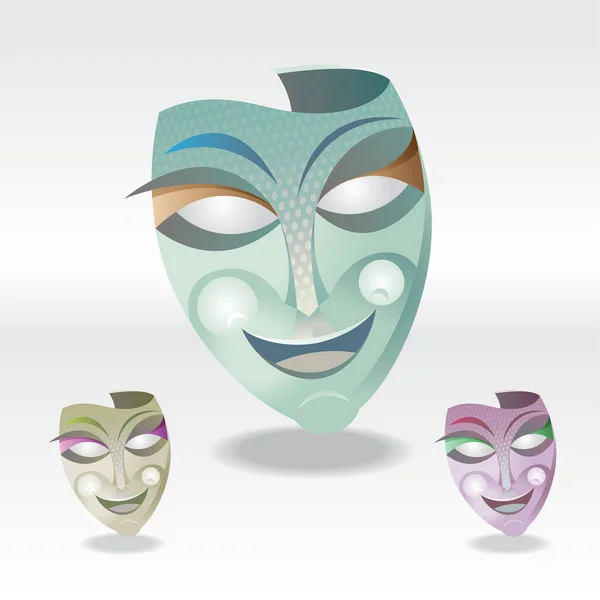 Maski Ikony Wektor Ilustracji — Wektor stockowy