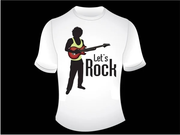 Rock Shirt Tasarımı Vektör Illüstrasyonu — Stok Vektör