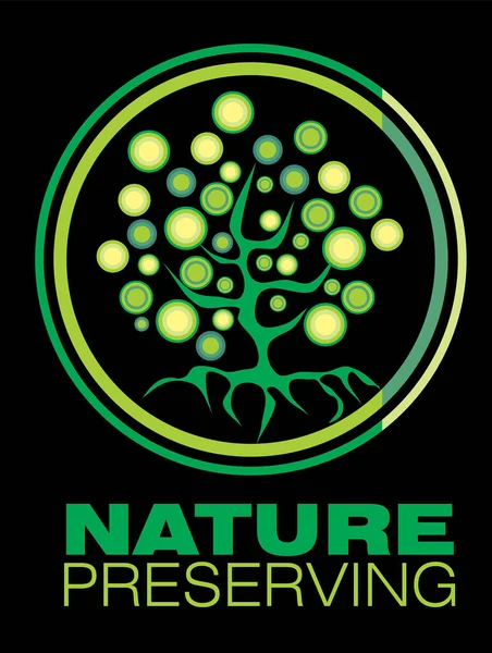 Στοιχείο Σχεδιασμού Λογότυπου Φορέα Για Φυσικό Περιβάλλον — Διανυσματικό Αρχείο