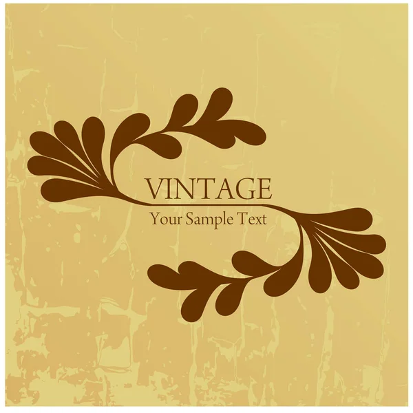 Vector Fondo Vintage Con Elementos Florales — Archivo Imágenes Vectoriales