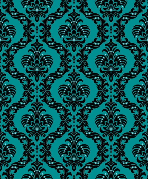 Seamless Damask Pattern Floral Wallpaper — Stock Vector