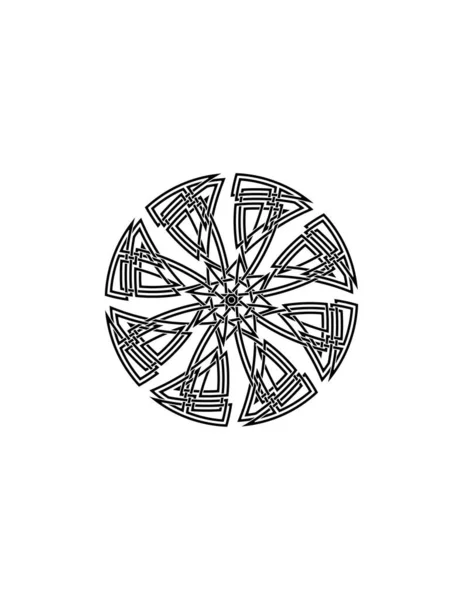 Mandala Prydnad Årgångselement Etnisk Orientalisk Prydnad — Stock vektor