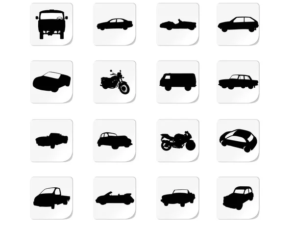 Набор Значков Автомобиля Векторная Иллюстрация — стоковый вектор