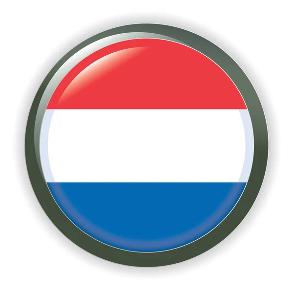 Runder Knopf Mit Luxemburgischer Flagge — Stockvektor
