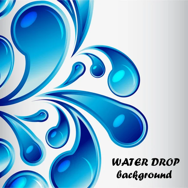 Blue Drops Background Vector Illustration — Stock Vector