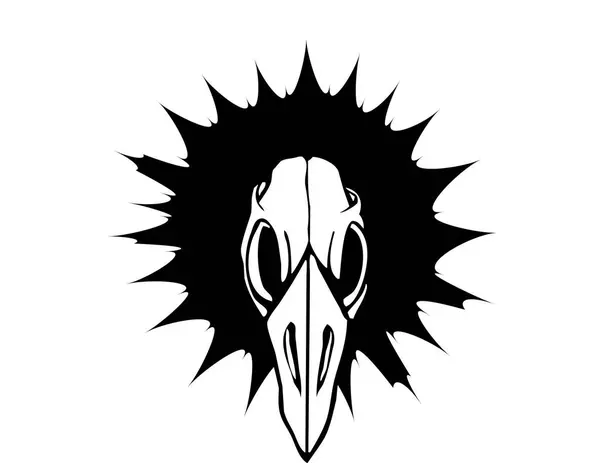 Crâne Ailes Logo Vectoriel Illustration Design — Image vectorielle