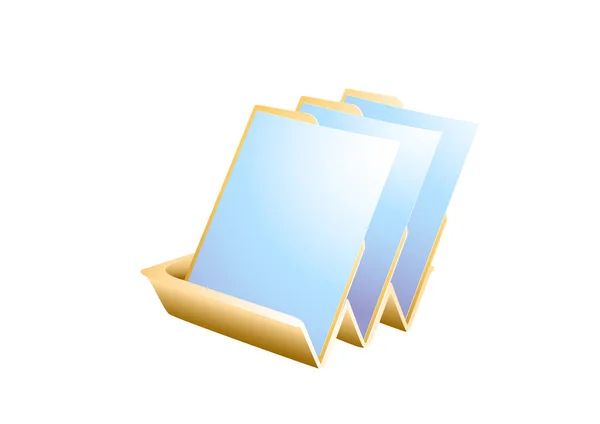 Vector Illustration Blank Folder Icon — Stock Vector