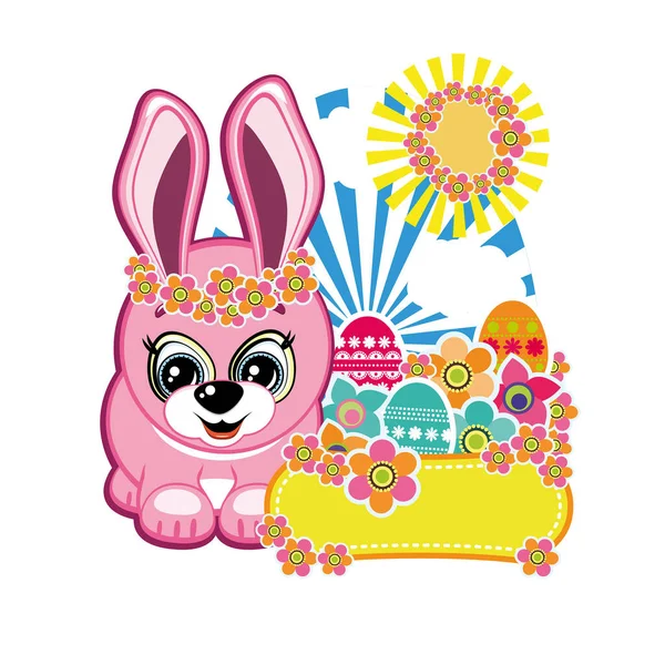 Easter Bunny Egg Painted — Stock Vector
