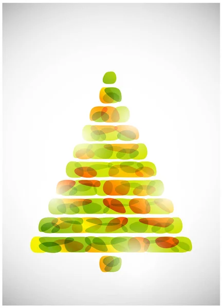 用彩色圣诞树做成的矢量树 — 图库矢量图片