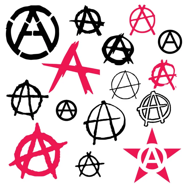 Illustration Vectorielle Des Icônes Anarchie — Image vectorielle