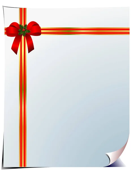 Coffret Cadeau Avec Ruban Arc Vecteur Illustration — Image vectorielle