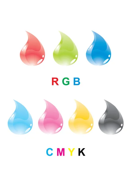 Abstract Colorful Liquid Drop Vector Illustration — Stock Vector