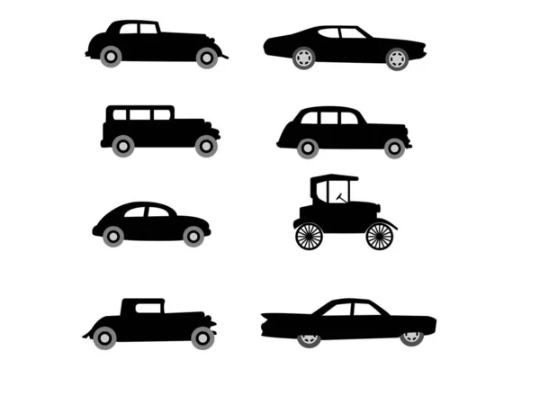 Набор Значков Автомобилей Векторная Иллюстрация — стоковый вектор