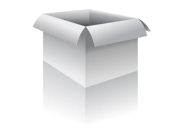 Lepenková Krabice Izolované Bílém Pozadí Vektorové Ilustrace — Stockový vektor