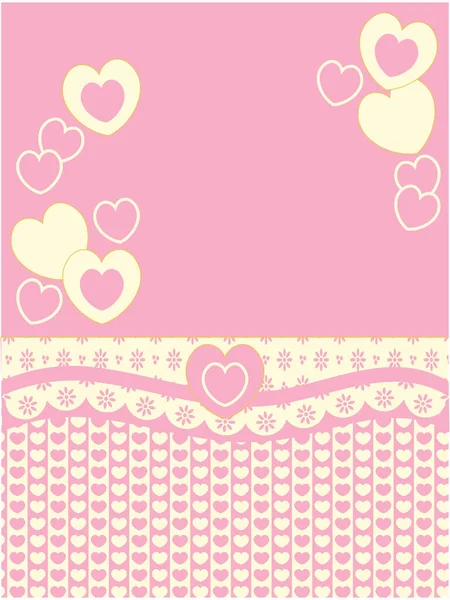 Vector Pink Background Hearts Vector Illustration — Stock Vector