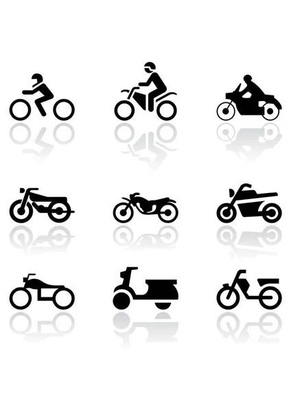 Ícone Motocicleta Ilustração Vetorial — Vetor de Stock