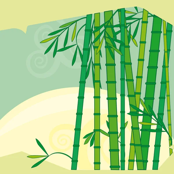 Fundo Bambu Bambu Ilustração Vetorial — Vetor de Stock