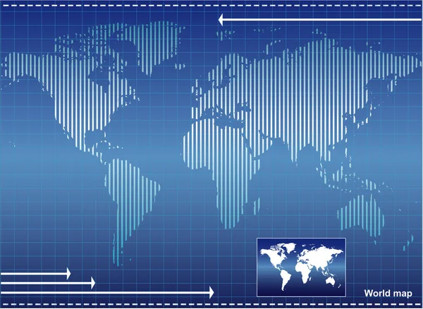 Vector World Map Sobre Fundo Transparente — Vetor de Stock