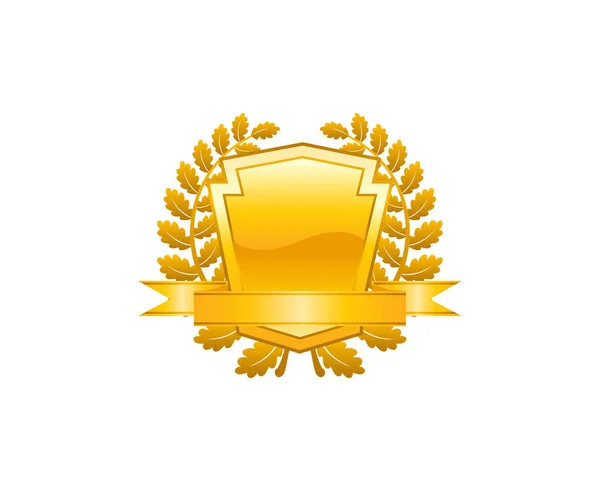 Gold Lorbeerkranz Symbol Vektor Illustration — Stockvektor