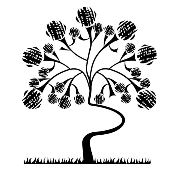Σιλουέτα Δέντρων Ρίζες Χέρι Που Διάνυσμα — Διανυσματικό Αρχείο