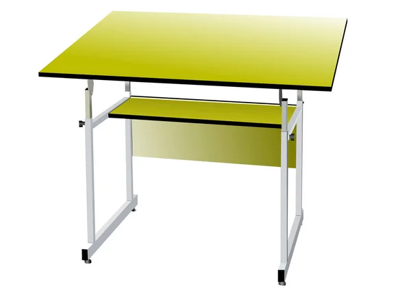 Table Isolée Sur Fond Blanc — Image vectorielle