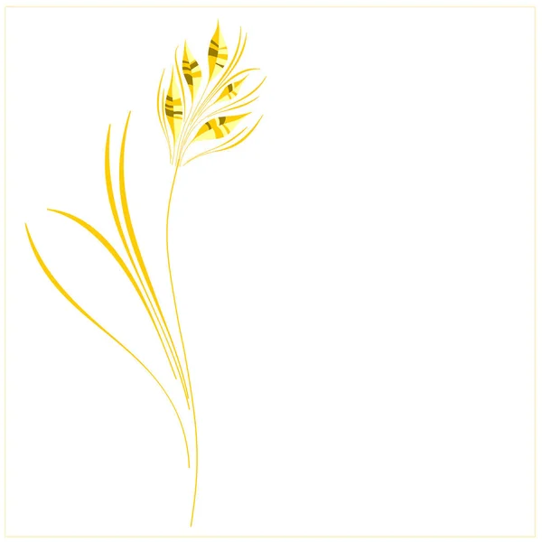 Yellow Plant Vector Illustration — Stock Vector