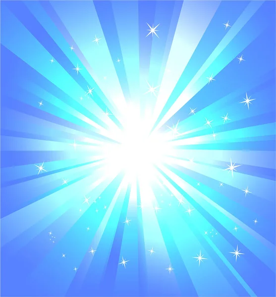 Vector Background Blue Rays — Stock Vector