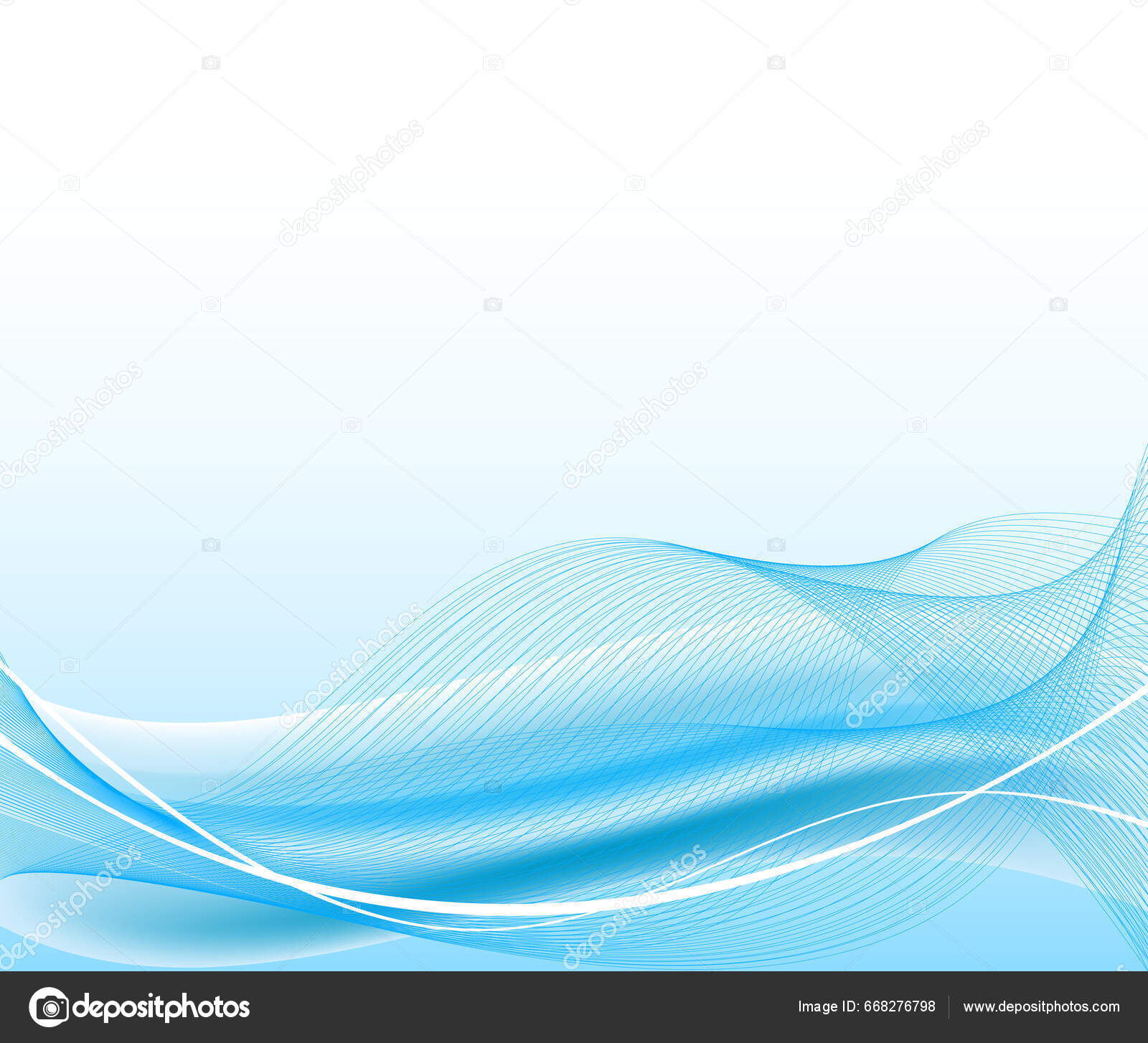 Abstract Blue Waves Background Stock Vector by ©DesignPicsInc 668276798